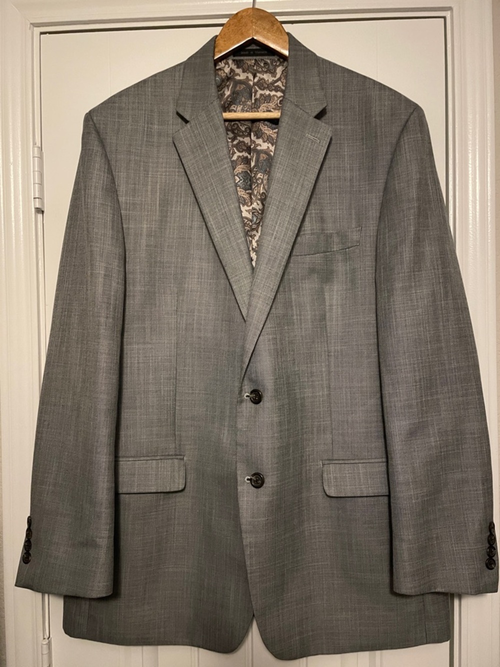 Chaps Classic Men's Gray Two-Button Blazer Size 44L